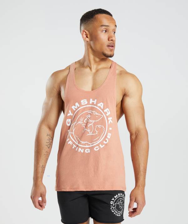 Panske Tielko Gymshark Legacy Stringer Ruzove | RK8739512